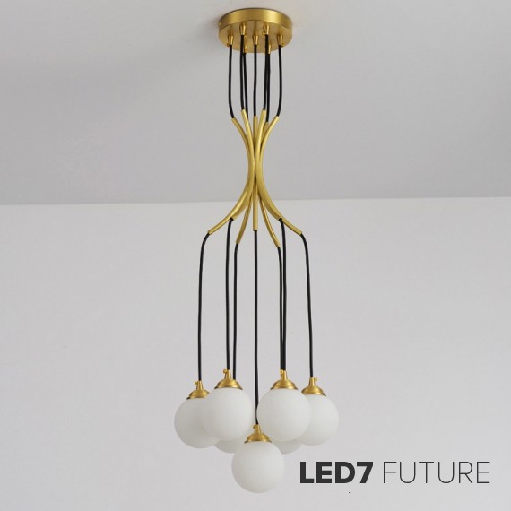 Loft Industry Modern - Gold Grape Chandelier